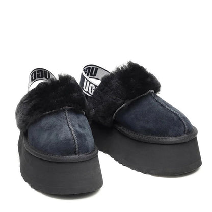 Γυναικείες Παντόφλες Ugg Funkette Chestnut 1113390-CHE BLACK